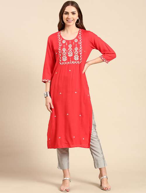 women's straight kurta - 19719294 -  Standard Image - 0