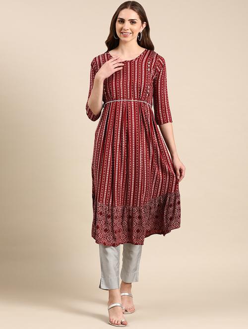 women's flared kurta - 19719314 - Standard Image - 0