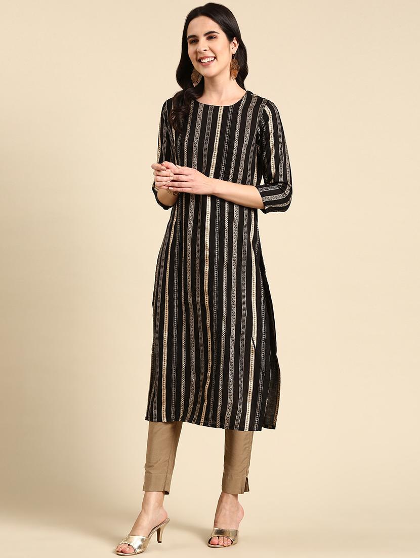 women's straight kurta - 19719321 - Standard Image - 1