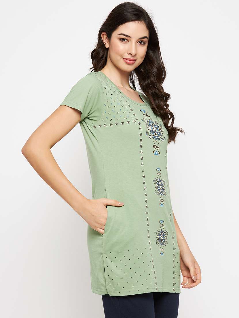green cotton regular tshirt - 19719917 -  Standard Image - 1