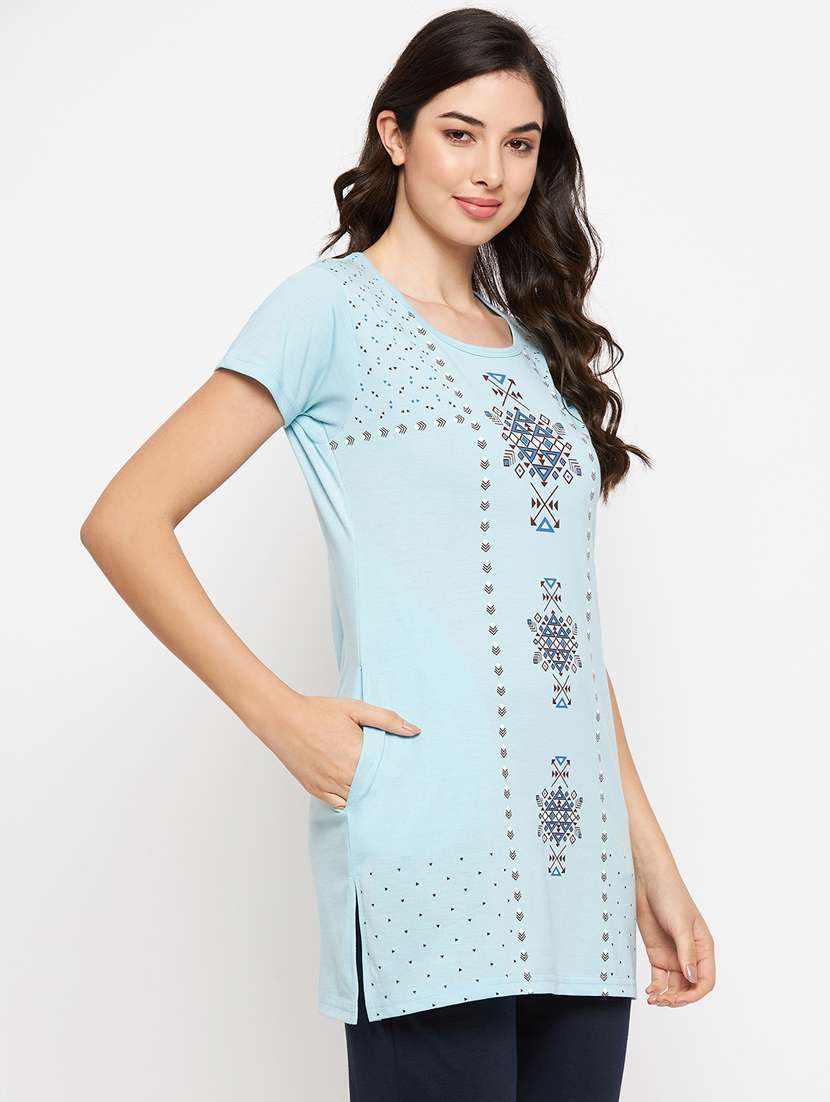 light blue cotton regular tshirt - 19719918 -  Standard Image - 1