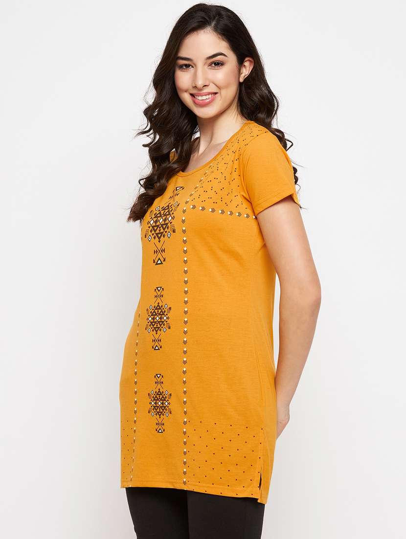 yellow cotton regular tshirt - 19719919 -  Standard Image - 1