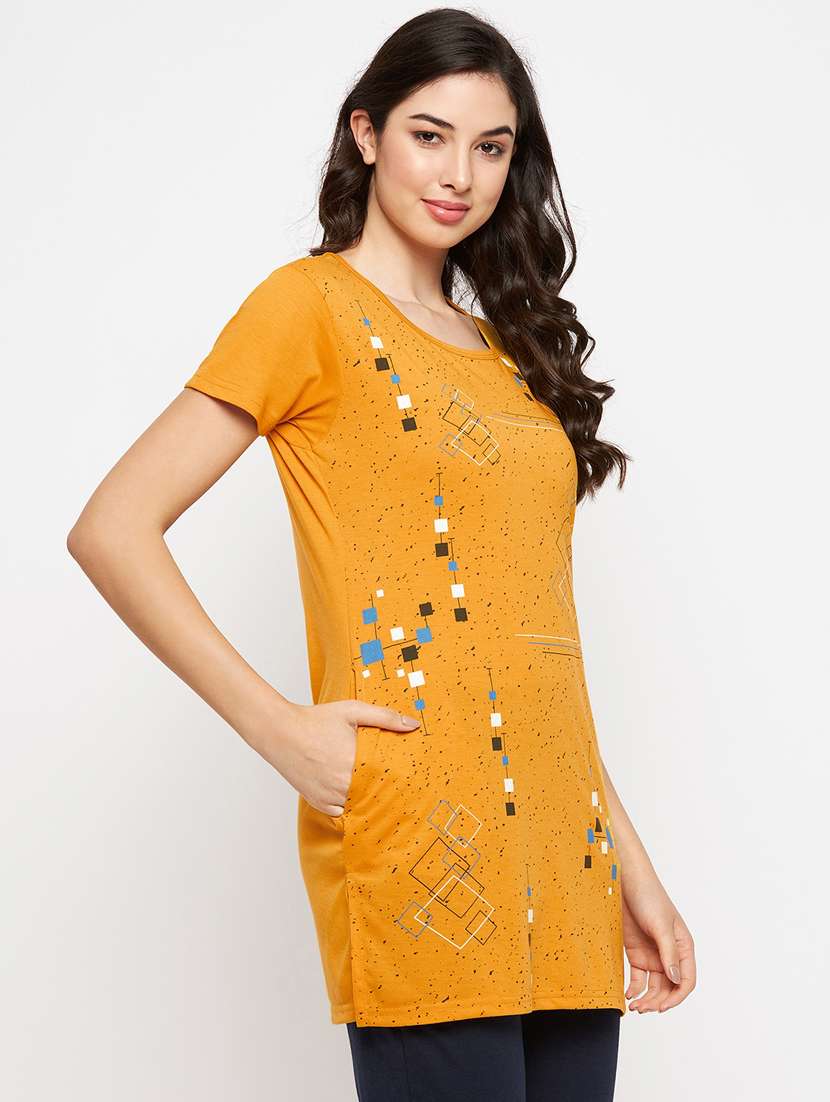 yellow cotton regular tshirt - 19719920 -  Standard Image - 1