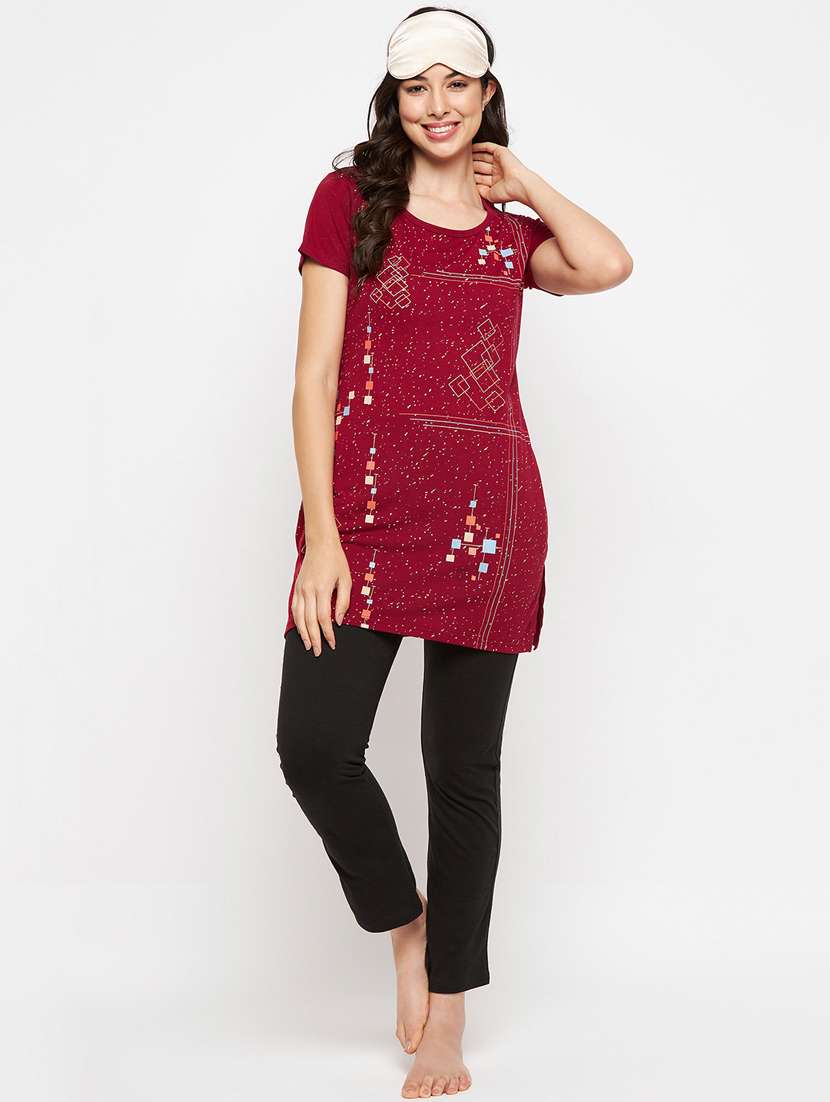 maroon cotton regular tshirt - 19719930 -  Standard Image - 4