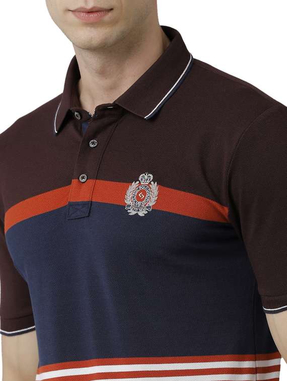 color blocked polo t-shirt - 19720136 -  Standard Image - 4