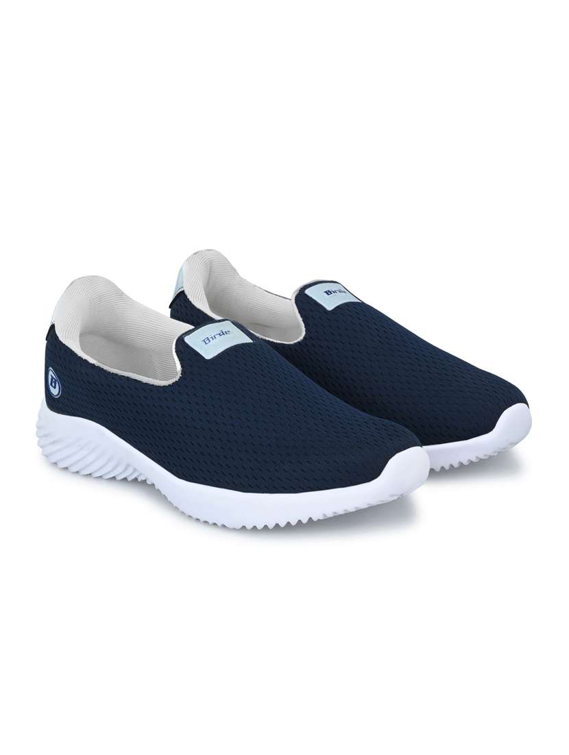 navy blue slip on casual shoe