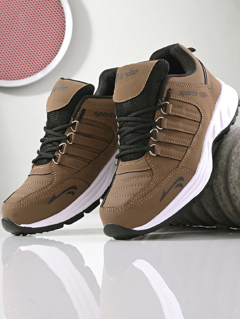 brown solid lace up sport shoe - 19720657 - Zoom Image - 0