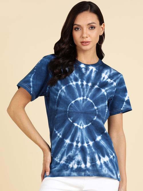 women's straight round neck top - 19722082 - Standard Image - 0