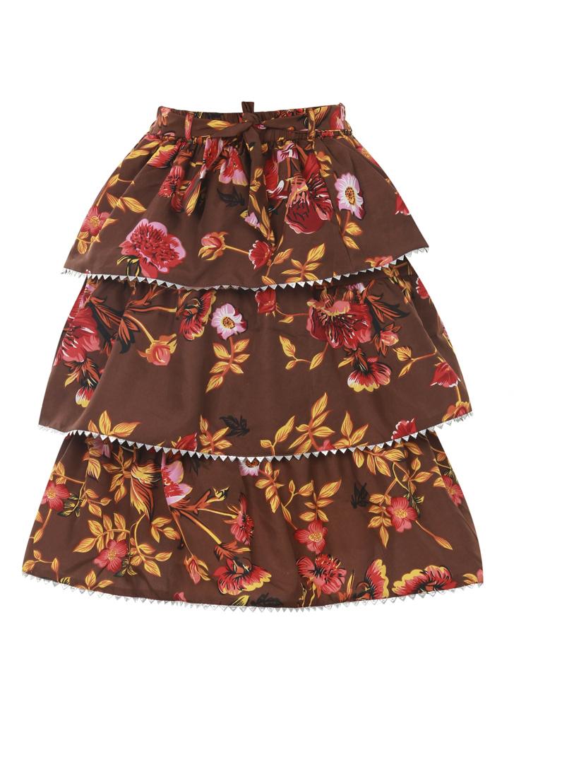 girls pack of 2 printed layered  skirt - 19722679 -  Standard Image - 1