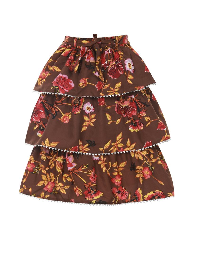 girls pack of 2 printed layered skirt - 19722796 -  Standard Image - 1