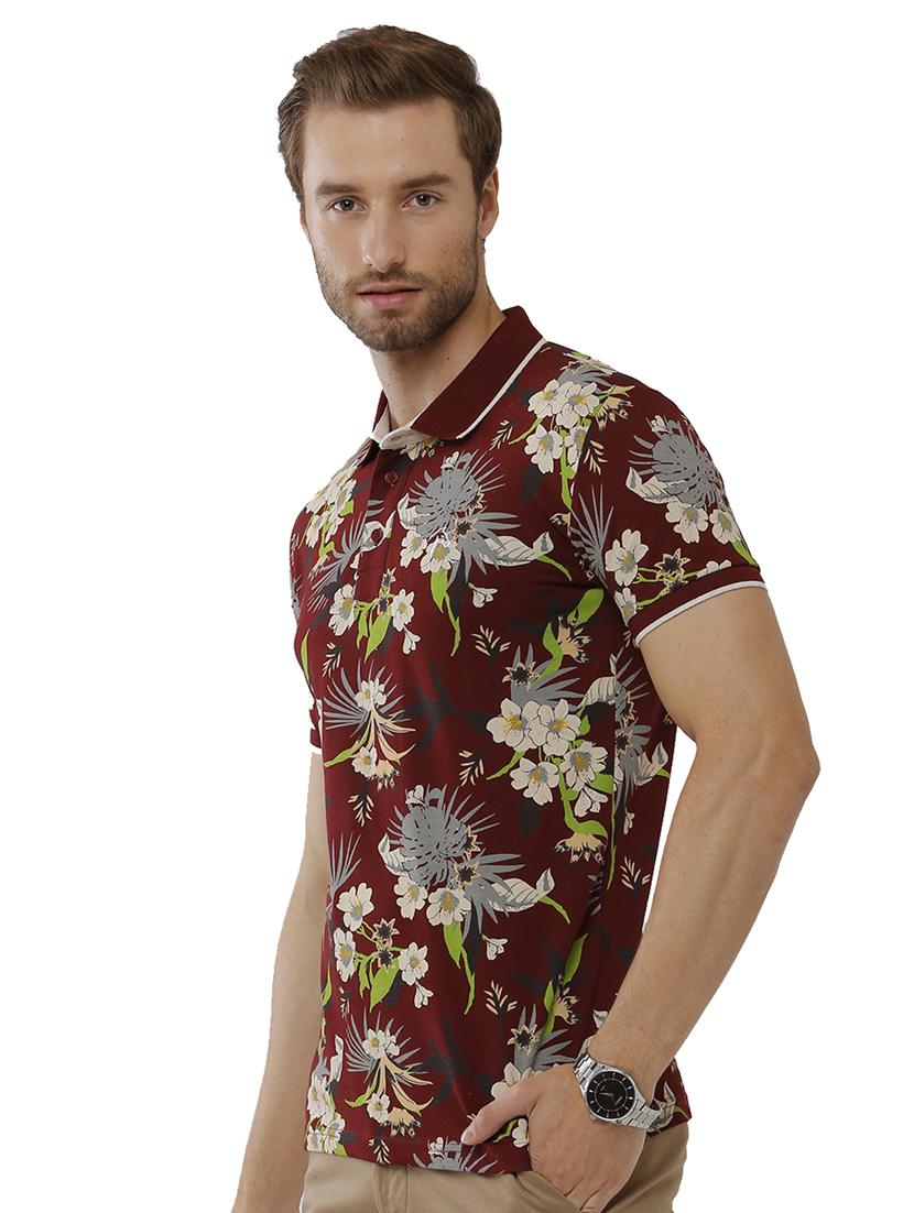 floral printed polo t-shirt - 19723114 -  Standard Image - 1