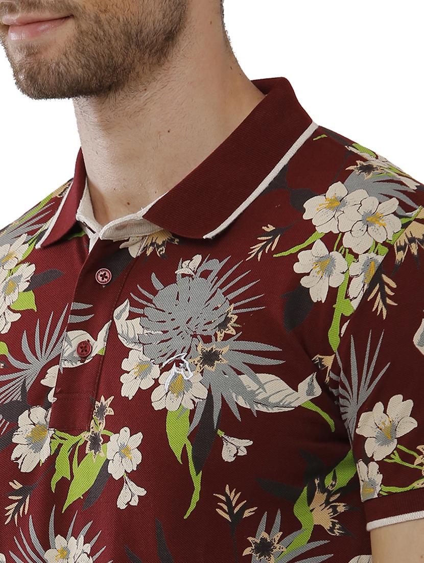 floral printed polo t-shirt - 19723114 - Standard Image - 4