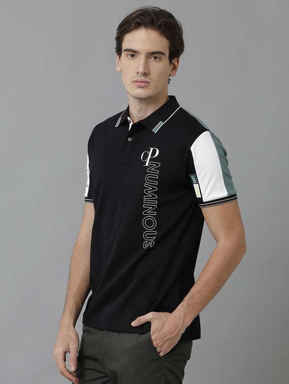 printed cotton polo t-shirt - 19723311 -  Standard Image - 1