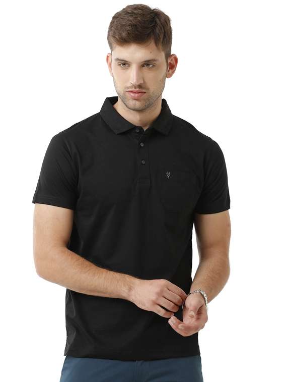solid cotton polo t-shirt