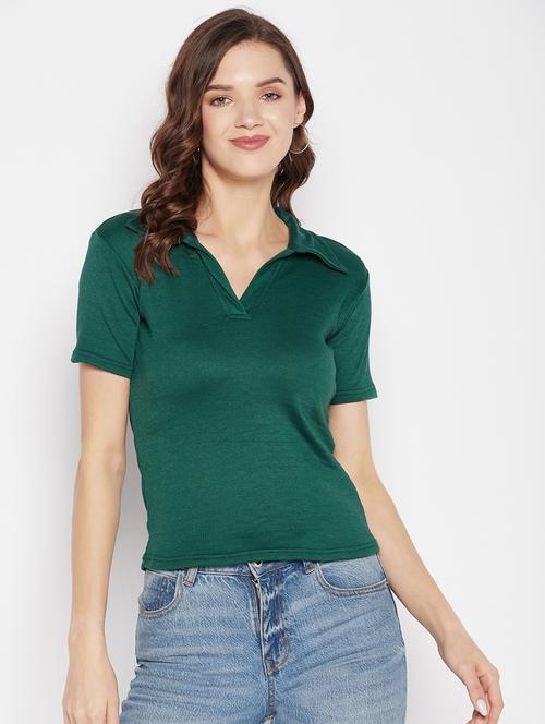 women's crop collared top - 19723843 -  Standard Image - 0
