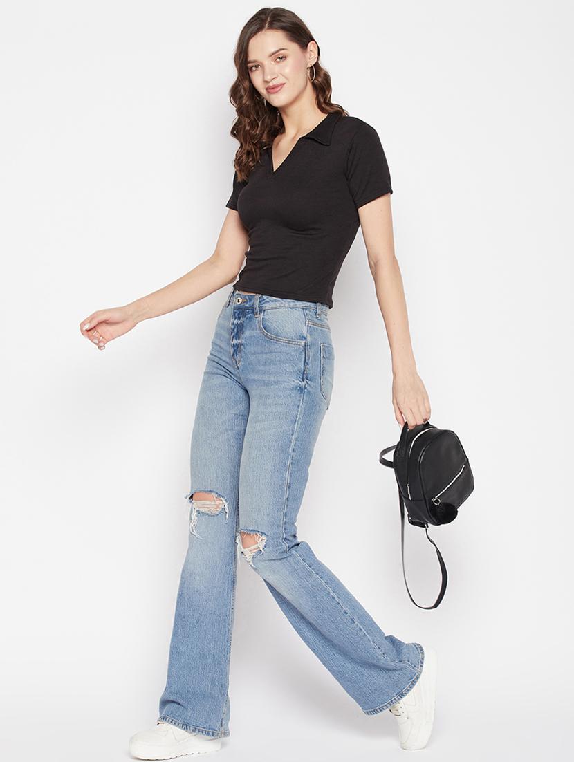 women's solid collared top - 19723848 - Standard Image - 4