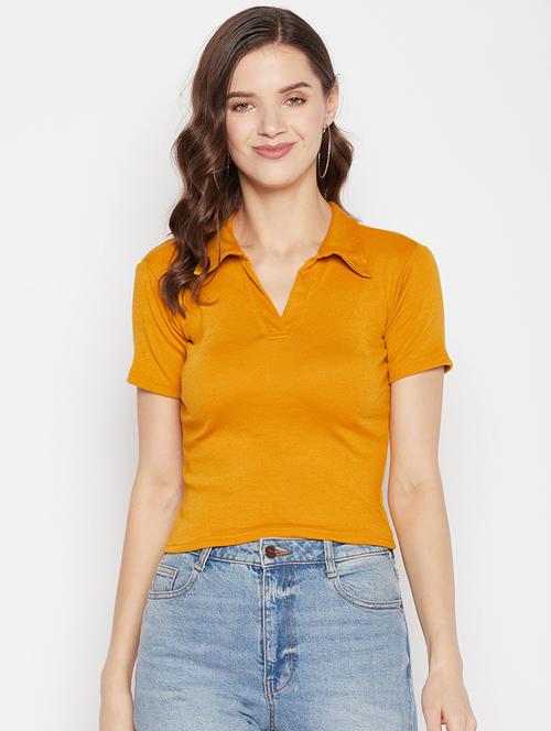 women's crop collared top - 19723850 -  Standard Image - 0