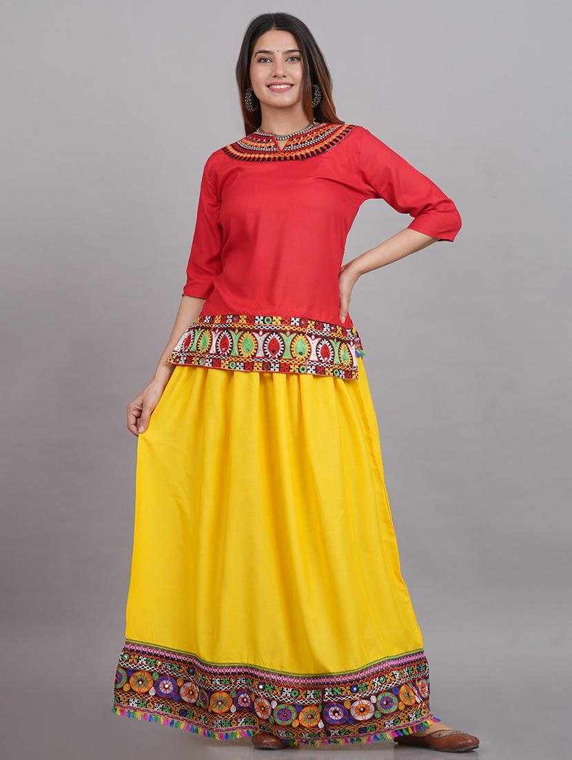 embroidered skirt top set - 19723915 - Standard Image - 1