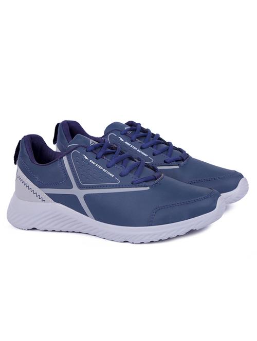 navy synthetic sport shoes - 19724069 -  Standard Image - 0