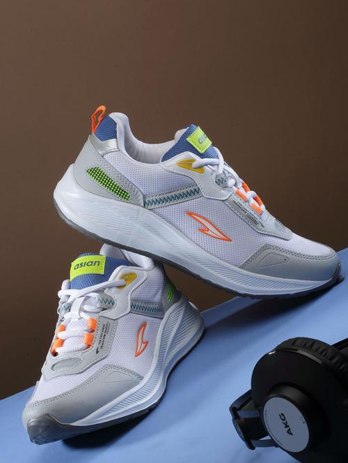white lace up sport shoe - 19724219 -  Standard Image - 0