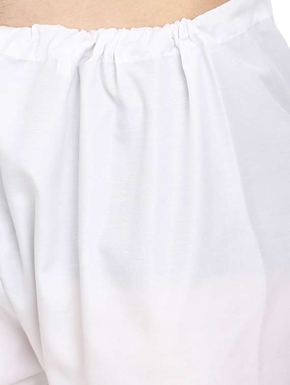 white check kurta pyjama ethnic wear set - 19724881 -  Standard Image - 4