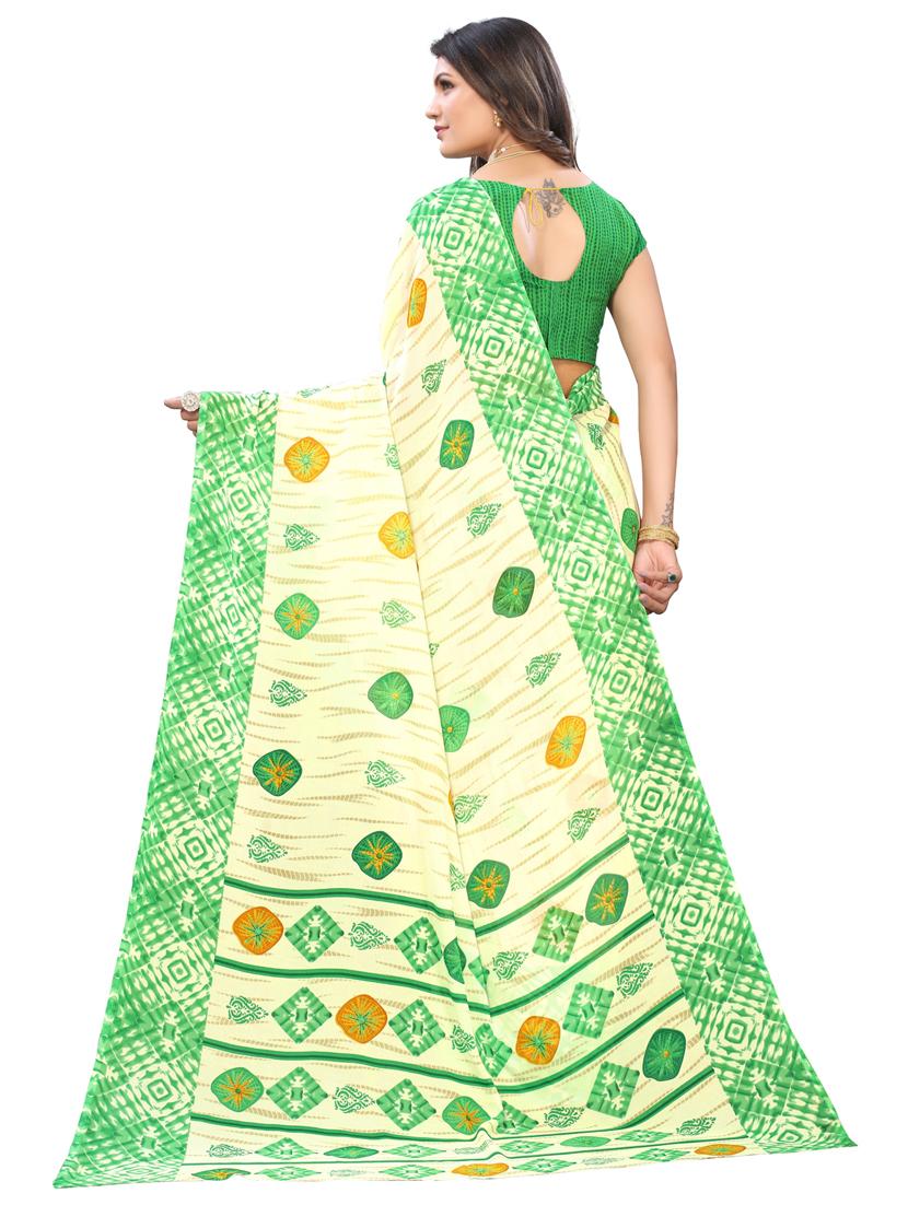 tie and dye printed saree with blouse - 19726529 - Standard Image - 1