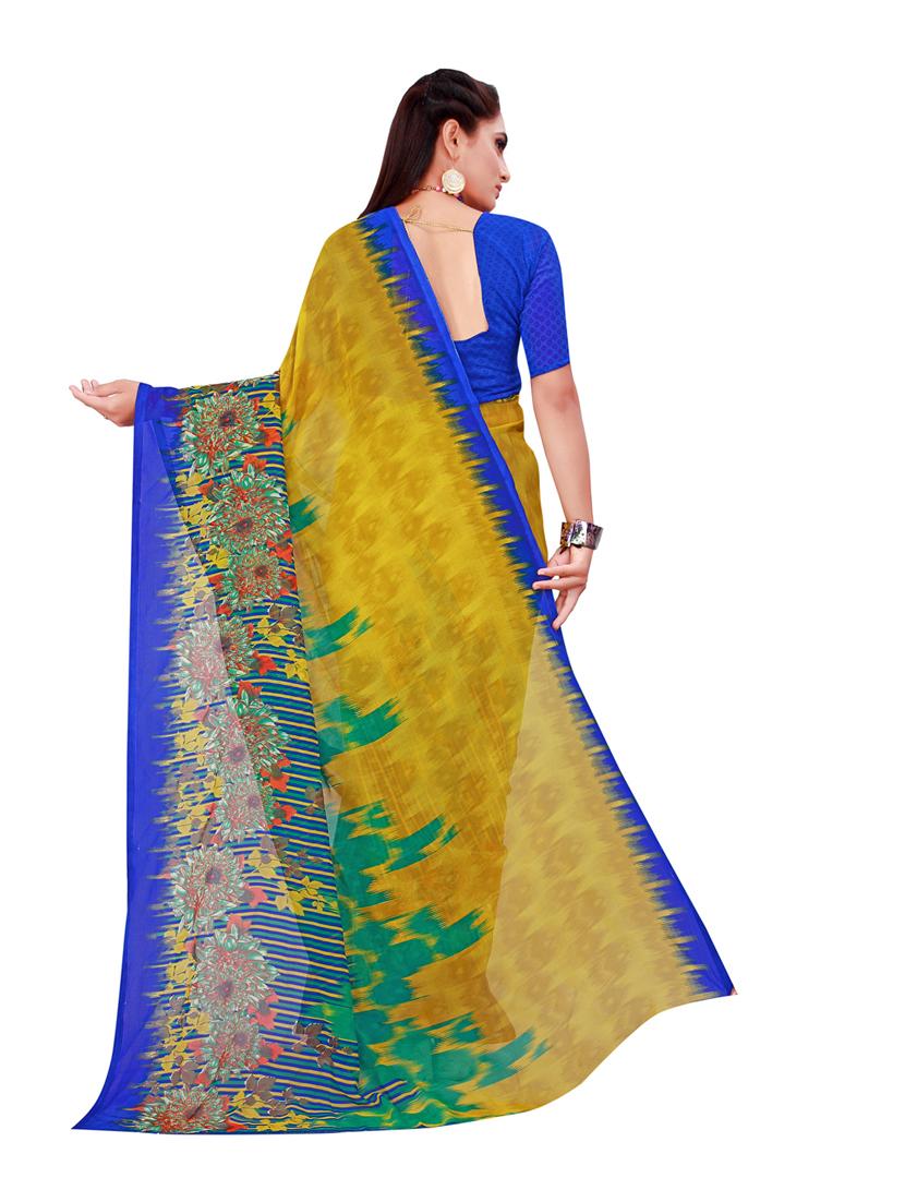 women's printed multi colored saree with blouse - 19727290 - Standard Image - 1