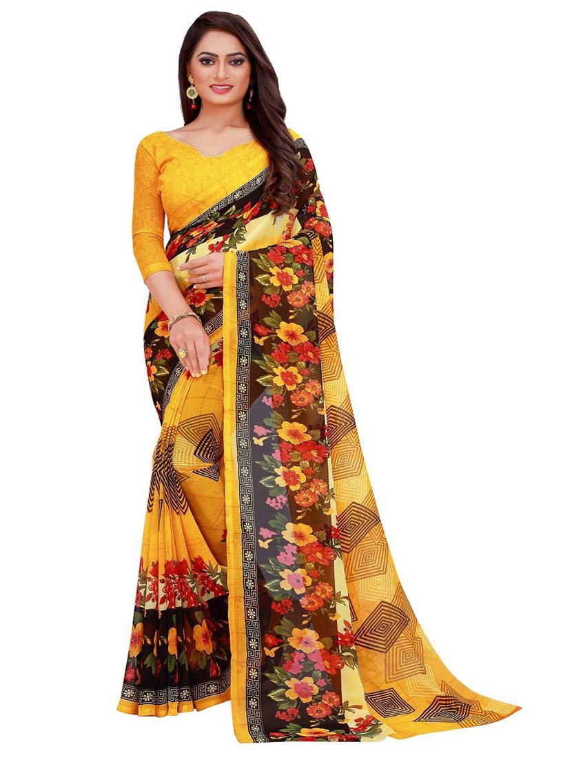 self designed printed saree set with blouse - 19727331 -  Standard Image - 1