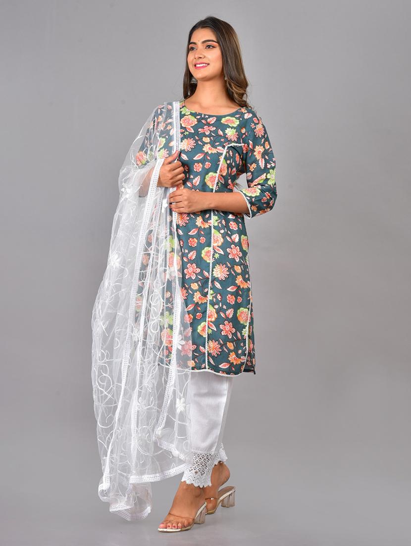 floral kurta pant set - 19730867 - Standard Image - 1