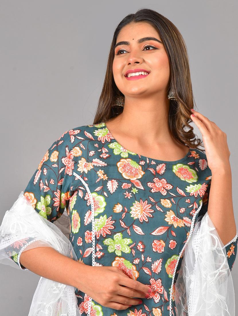 floral kurta pant set - 19730867 - Standard Image - 4