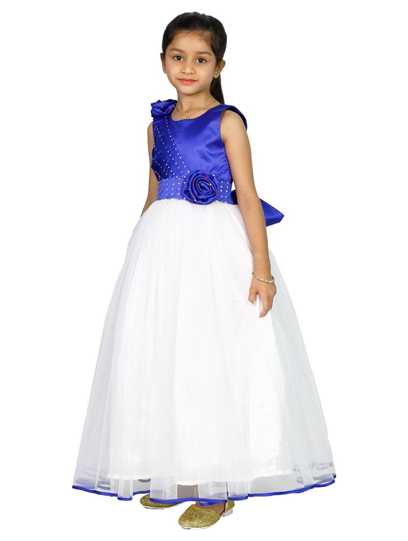 girls boat neck embellished frock - 19731528 - Standard Image - 1
