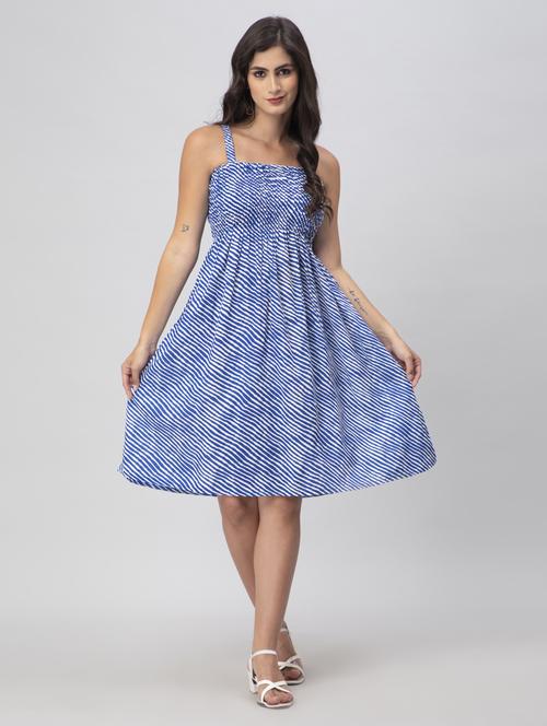 women's fit & flare leheriya dress - 19734458 - Standard Image - 0