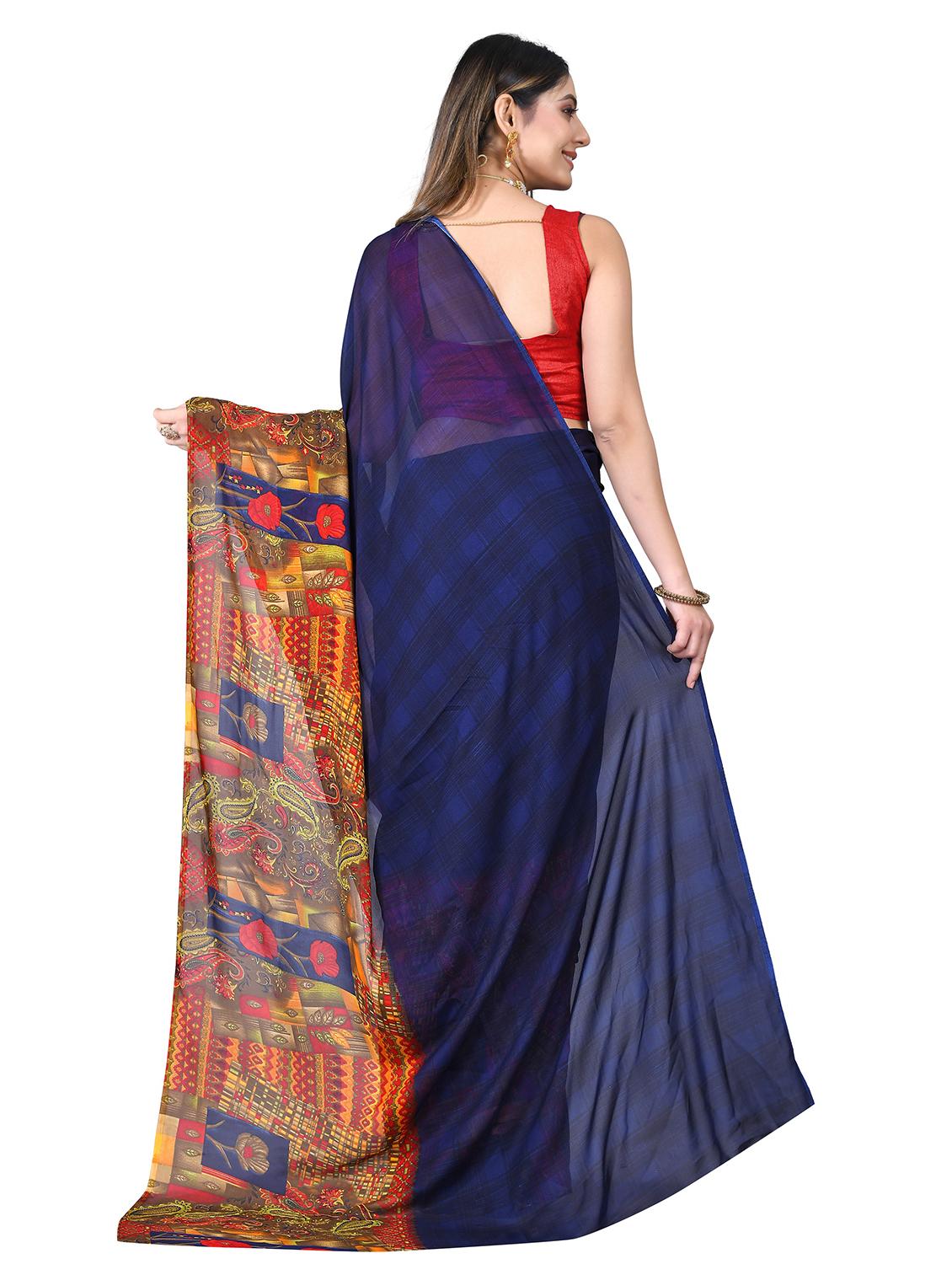  printed border saree - 19734536 -  Standard Image - 1