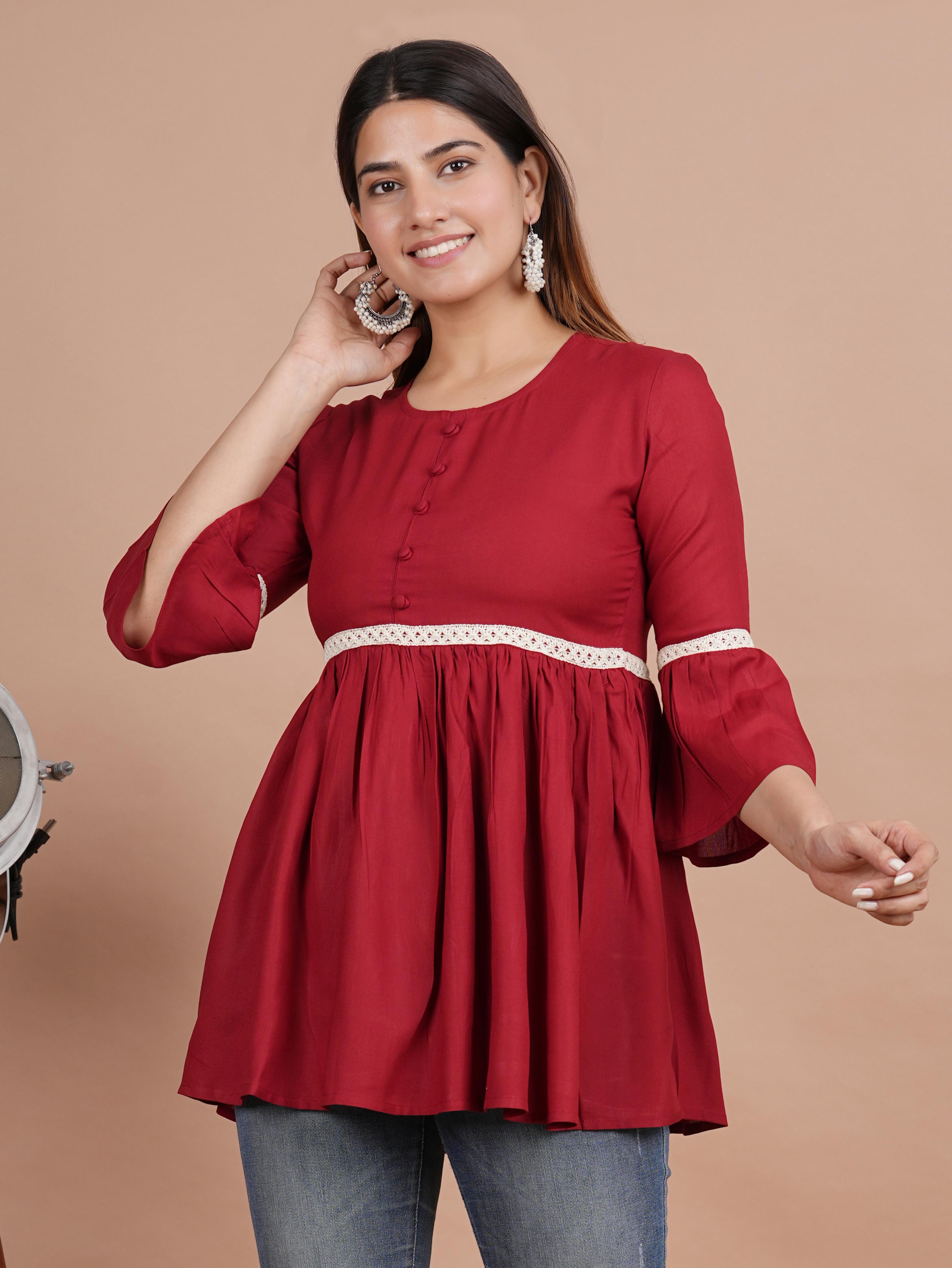 shefab regular rayon top - 19734782 - Standard Image - 1