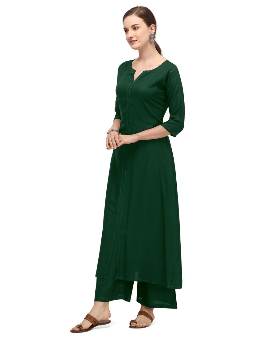 solid kurta palazzo set - 19735418 -  Standard Image - 1