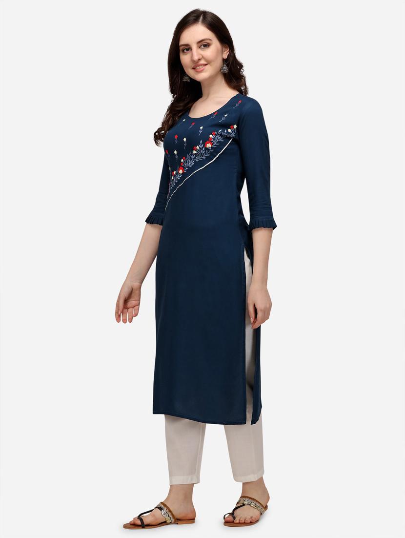 embroidered kurta pant set - 19735651 - Standard Image - 1