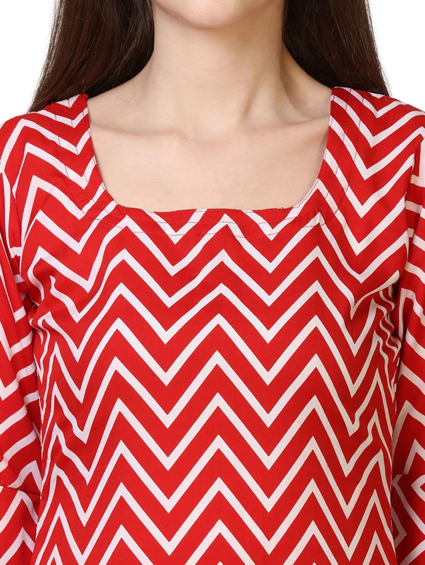chevron print kurta palazzo set - 19735677 - Standard Image - 4