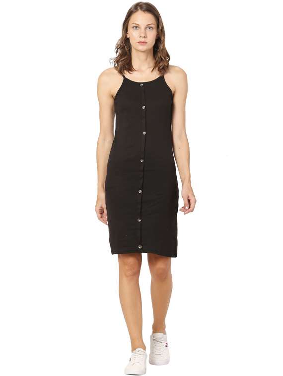 women's shift solid dress