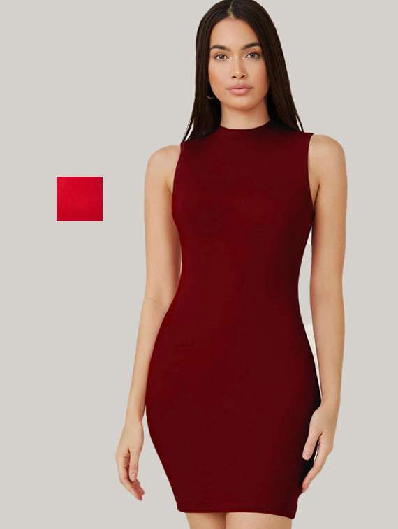 pack of 2 women's solid bodycon dresses