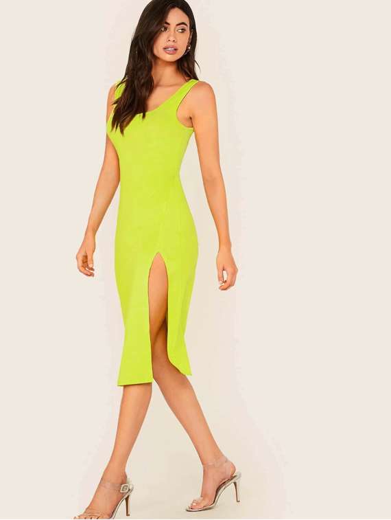 women's bodycon solid dress