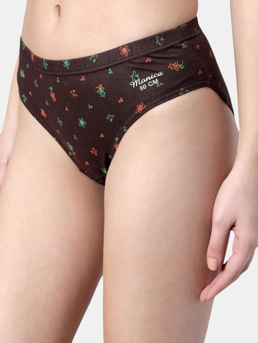 brown printed bikini panty - 19738590 -  Standard Image - 1