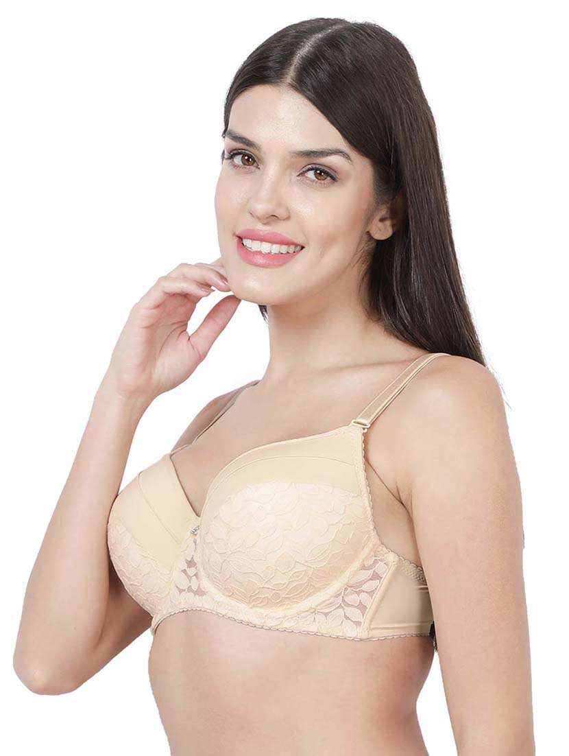 beige nylon balconette bra - 19740073 -  Standard Image - 1
