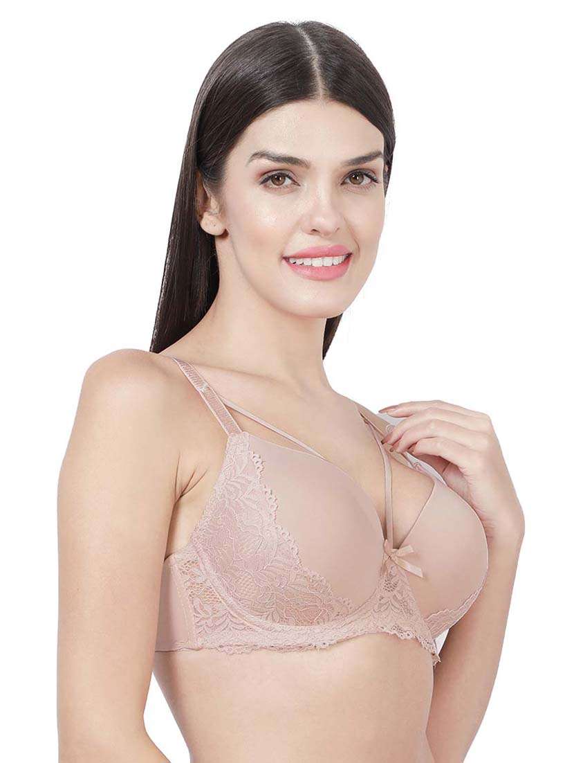beige nylon balconette bra - 19740086 -  Standard Image - 1