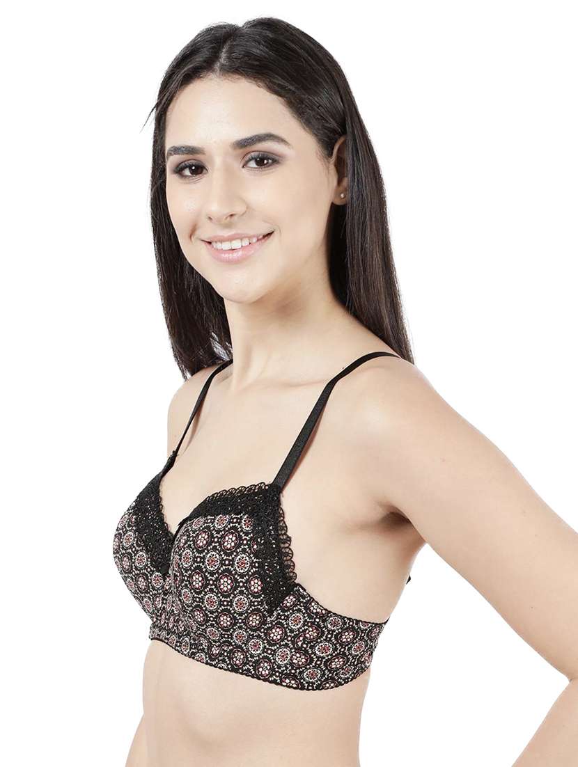 black nylon balconette bra - 19740097 - Standard Image - 1