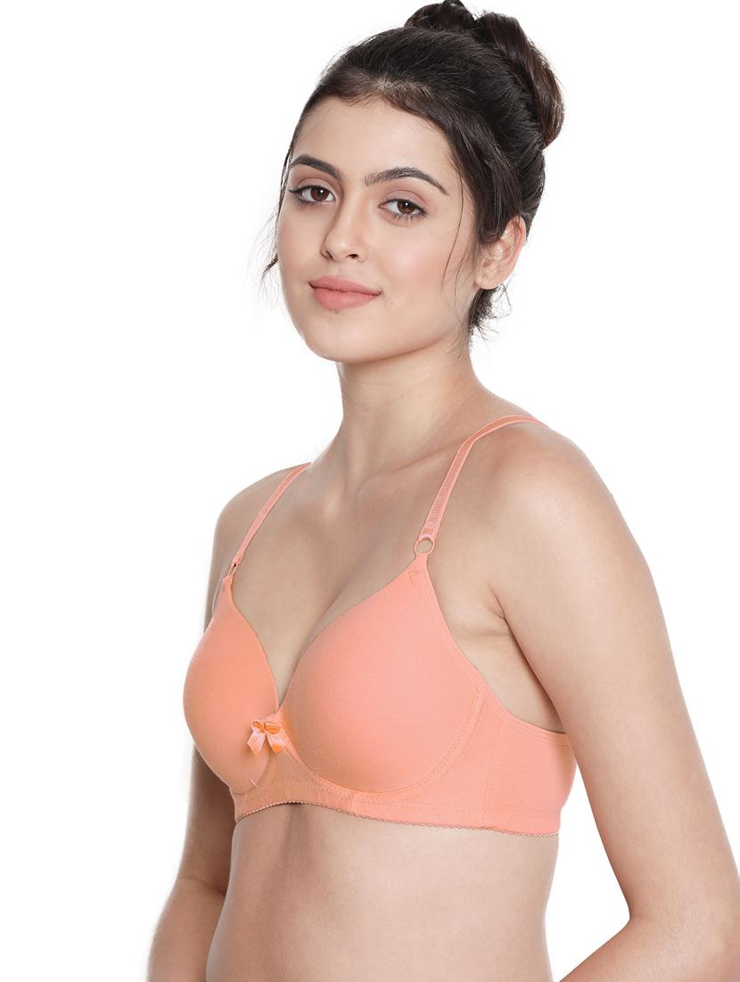 orange cotton tshirt bra - 19740116 - Standard Image - 1