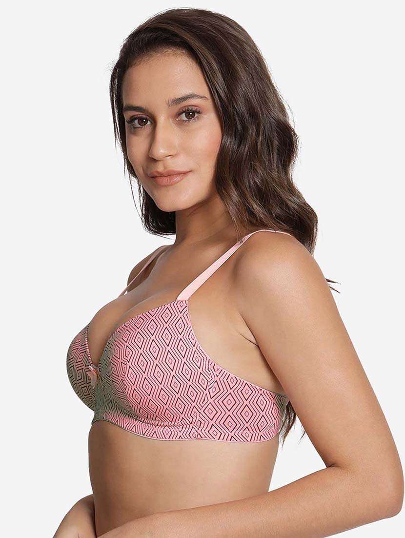 pink nylon tshirt bra - 19740122 -  Standard Image - 1