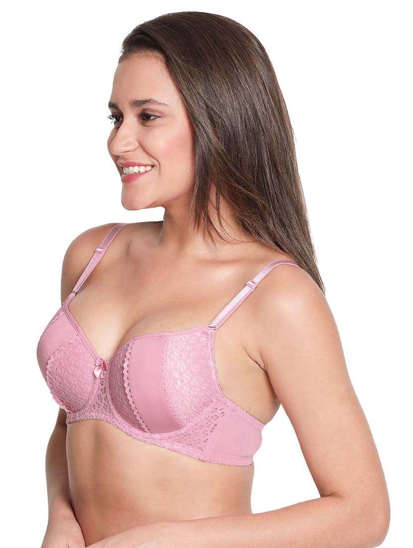 pink nylon tshirt bra - 19740136 -  Standard Image - 1