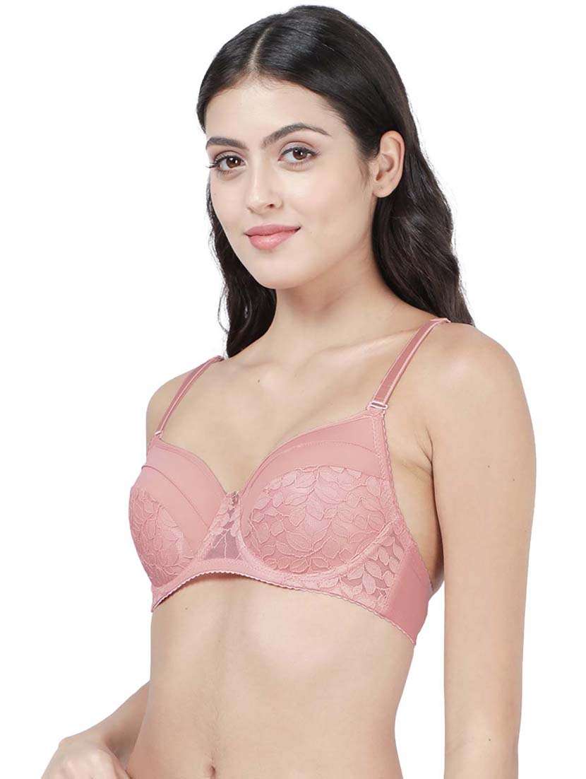 pink nylon balconette bra - 19740140 -  Standard Image - 1
