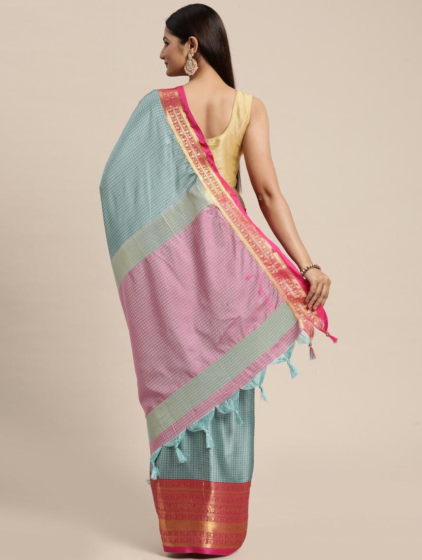 self designed woven saree with blouse - 19741197 - Standard Image - 1