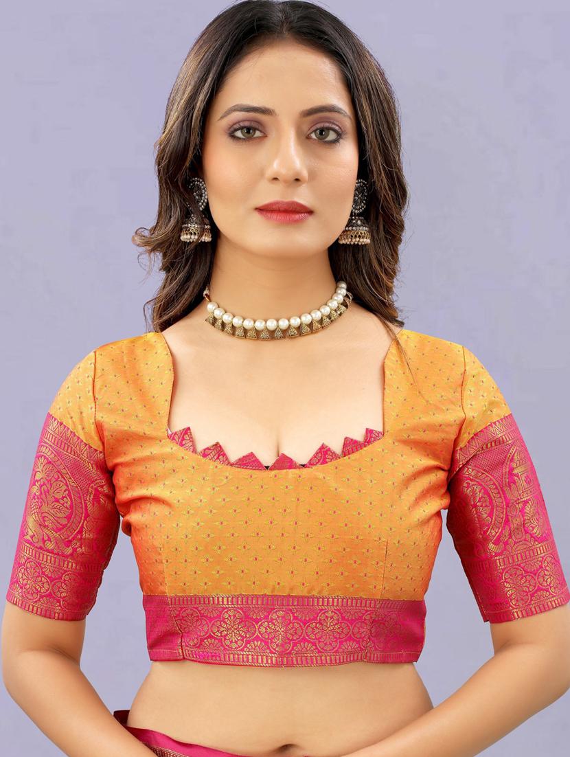 self designed woven saree with blouse - 19741243 -  Standard Image - 1